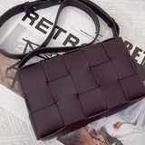 Bold Faux Leather Handbag - Signature Hardware Accents | Women's Statement Accessory #1610 - styled full view (image 7) of designer-inspired handbag