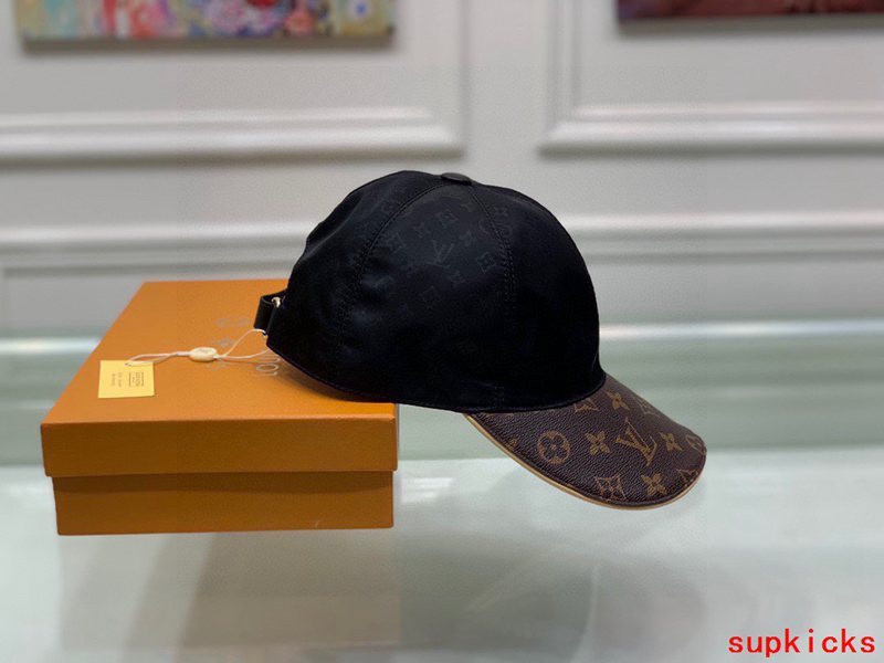 Close-up detail view of Louis Vuitton unisex cap