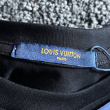 Close-up detail shot of Louis Vuitton cotton t-shirt with relaxed-fit cut
