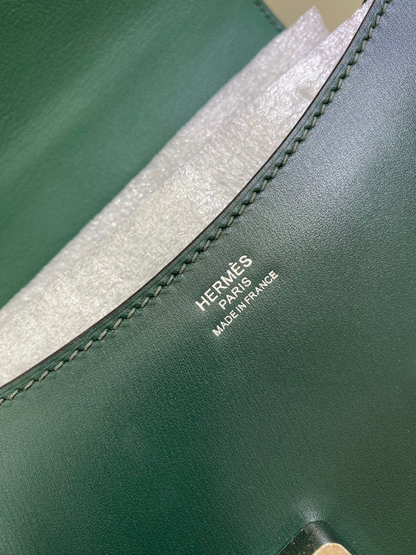 Side view of timeless structured handbag