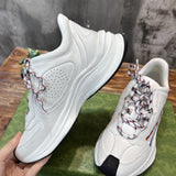 Gucci tonal black luxury sneakers view 6 chunky sole construction