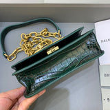 Effortless Faux Leather Handbag - Sleek Minimalist Lines | Women's Designer-Inspired Purse #428 - hardware and detail close-up (image 5) of designer-inspired handbag