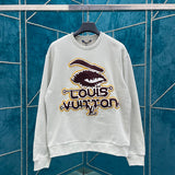 Back view of Louis Vuitton luxury clothing with monogram-inspired silhouette