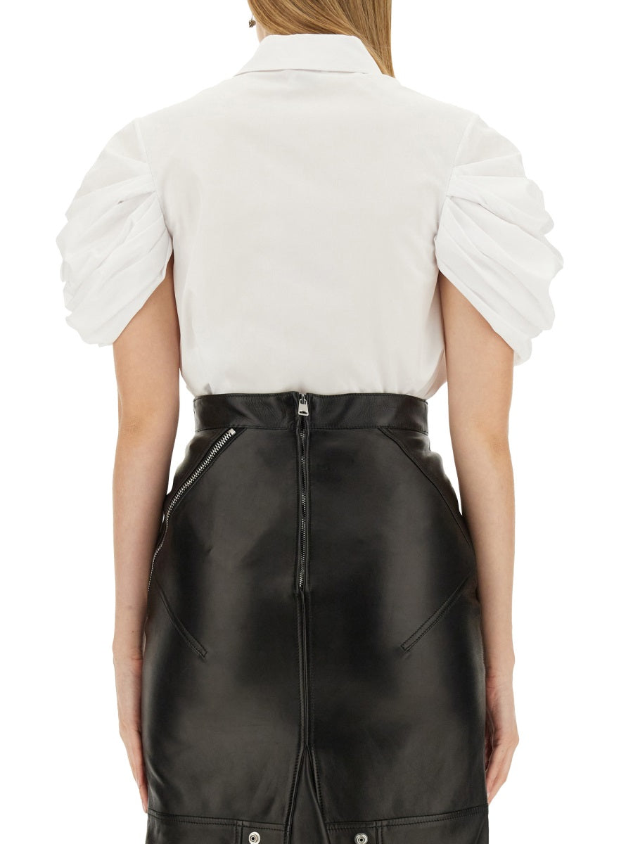 Alexander McQueen Tops? Alexander Mcqueen Women Shirt With Knot Sleeve Elegant Everyday Designer Top