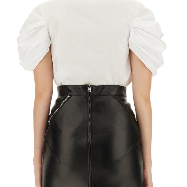 Alexander McQueen Tops? Alexander Mcqueen Women Shirt With Knot Sleeve Elegant Everyday Designer Top