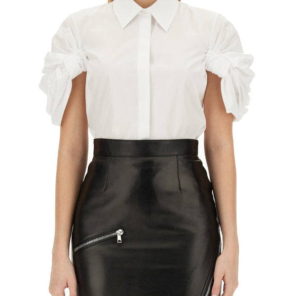 Alexander McQueen Tops? Alexander Mcqueen Women Shirt With Knot Sleeve Elegant Everyday Designer Top