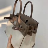 Sleek bag shown from front angle