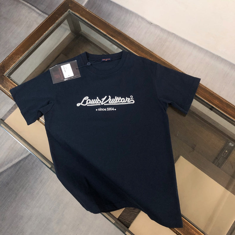Front view of Louis Vuitton cotton t-shirt with runway-inspired design