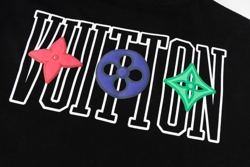 Close-up detail shot of Louis Vuitton cotton t-shirt with everyday silhouette