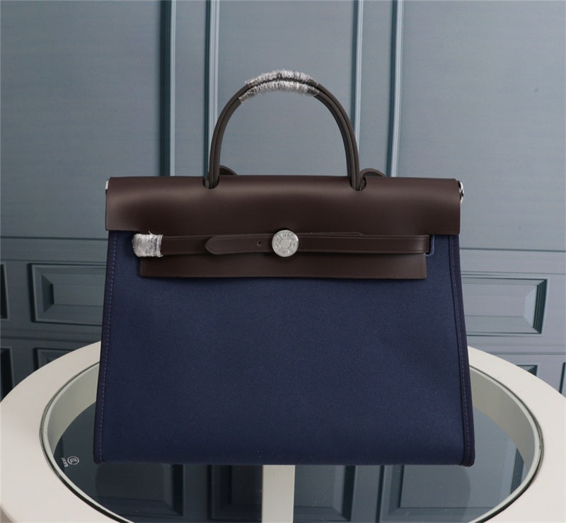 Side view of chic structured handbag