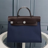 Side view of chic structured handbag