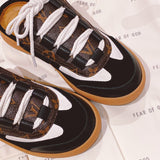Louis Vuitton shoes Style 327 - front view, iconic logo design (alternate angle)