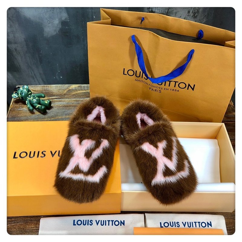 Close-up of Louis Vuitton shoes craftsmanship
