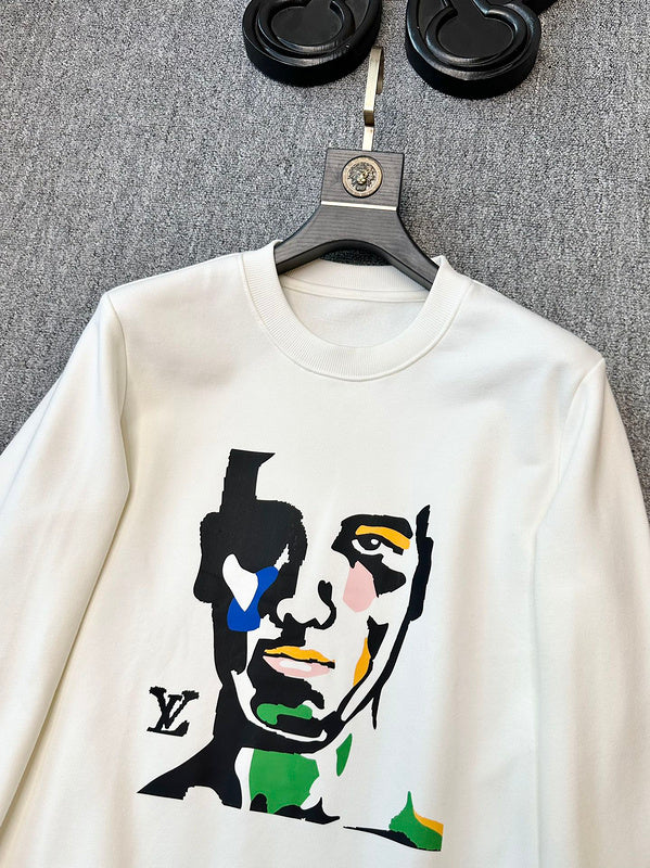Front view of Louis Vuitton luxury clothing with tailored silhouette