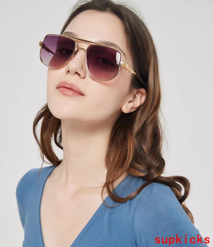 Close-up detail view of Louis Vuitton unisex sunglasses