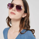 Close-up detail view of Louis Vuitton unisex sunglasses