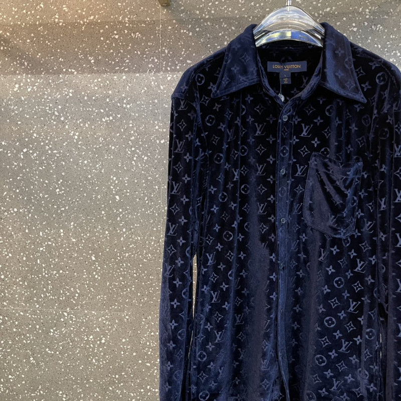 Back view of Louis Vuitton luxury clothing with everyday silhouette