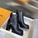 Louis Vuitton shoes Style 220 - front view, statement logo accent
