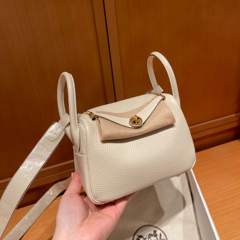 Close-up detail of poised bag design