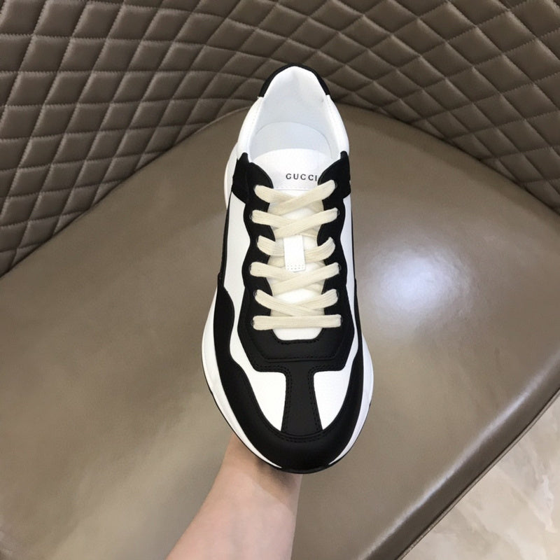 Gucci stone beige luxury sneakers view 4 bold athletic profile