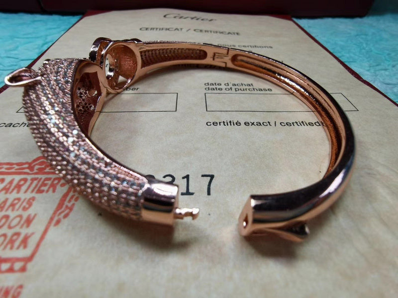 Close-up detail view of Cartier unisex jewelry piece