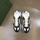 Gucci stone beige luxury sneakers view 10 bold athletic profile