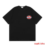 Side profile of Rhude luxury clothing with relaxed-fit cut
