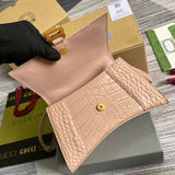 Polished Premium PU Leather Handbag - Smooth Faux-Leather Exterior | Women's Fashion Handbag #294 - texture close-up (image 9) of designer-inspired handbag