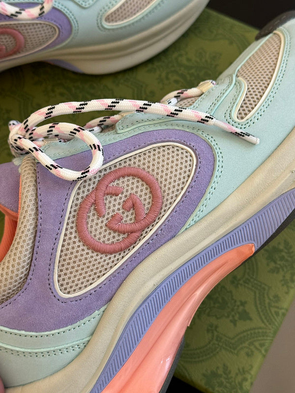Gucci crisp white luxury sneakers view 6 heritage-inspired look