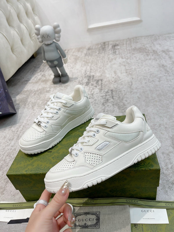 Gucci muted earth tones luxury sneakers view 8 retro runner design