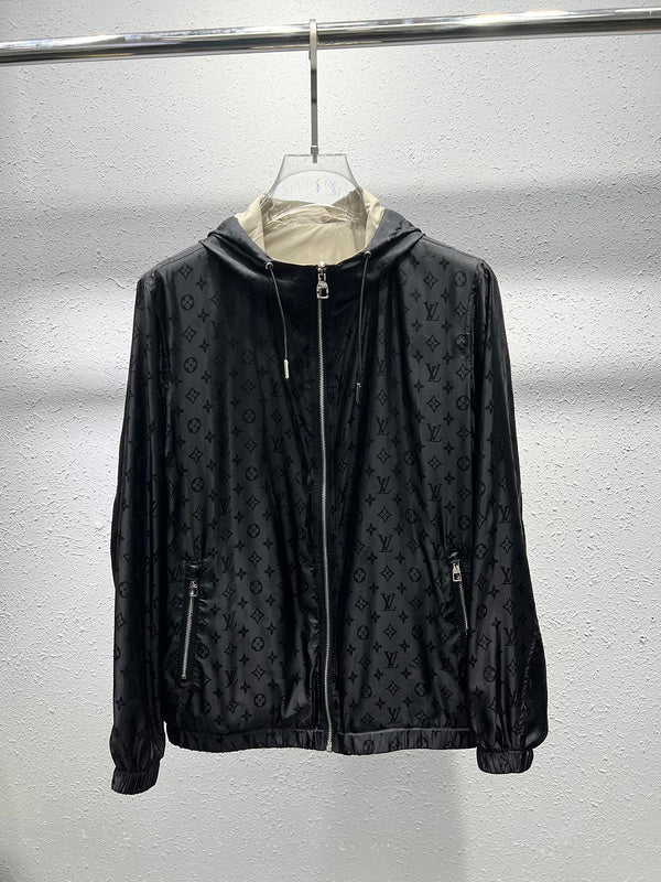Back view of Louis Vuitton luxury clothing with runway-inspired design