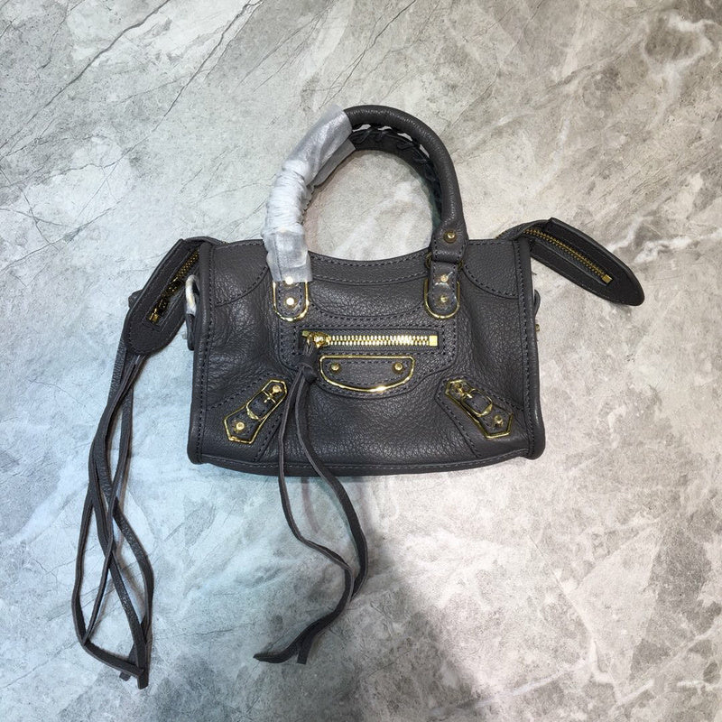 Structured Vegan Leather Handbag - Polished Finish | Women's Everyday Carry Handbag #685 - back view (image 4) of designer-inspired handbag