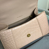 Front view of classic structured women's handbag – women's statement bag