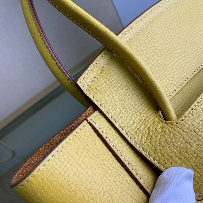 Structured Vegan Leather Handbag - Chic Everyday Appeal | Women's Designer-Inspired Purse #1754 - profile view (image 12) of designer-inspired handbag
