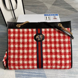 Front view of elevated polished women's handbag – women's designer-style accessory