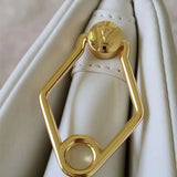 Back view of structured premium women's handbag – women's designer-style accessory