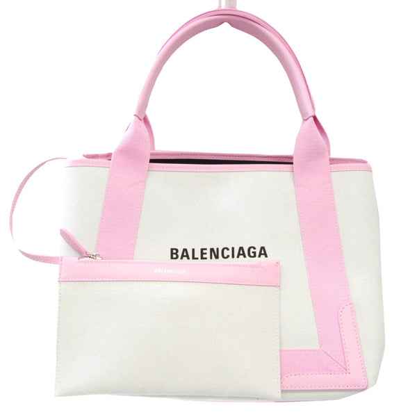 Balenciaga Navy Cabas Handbag | Luxury Canvas Tote Bag
