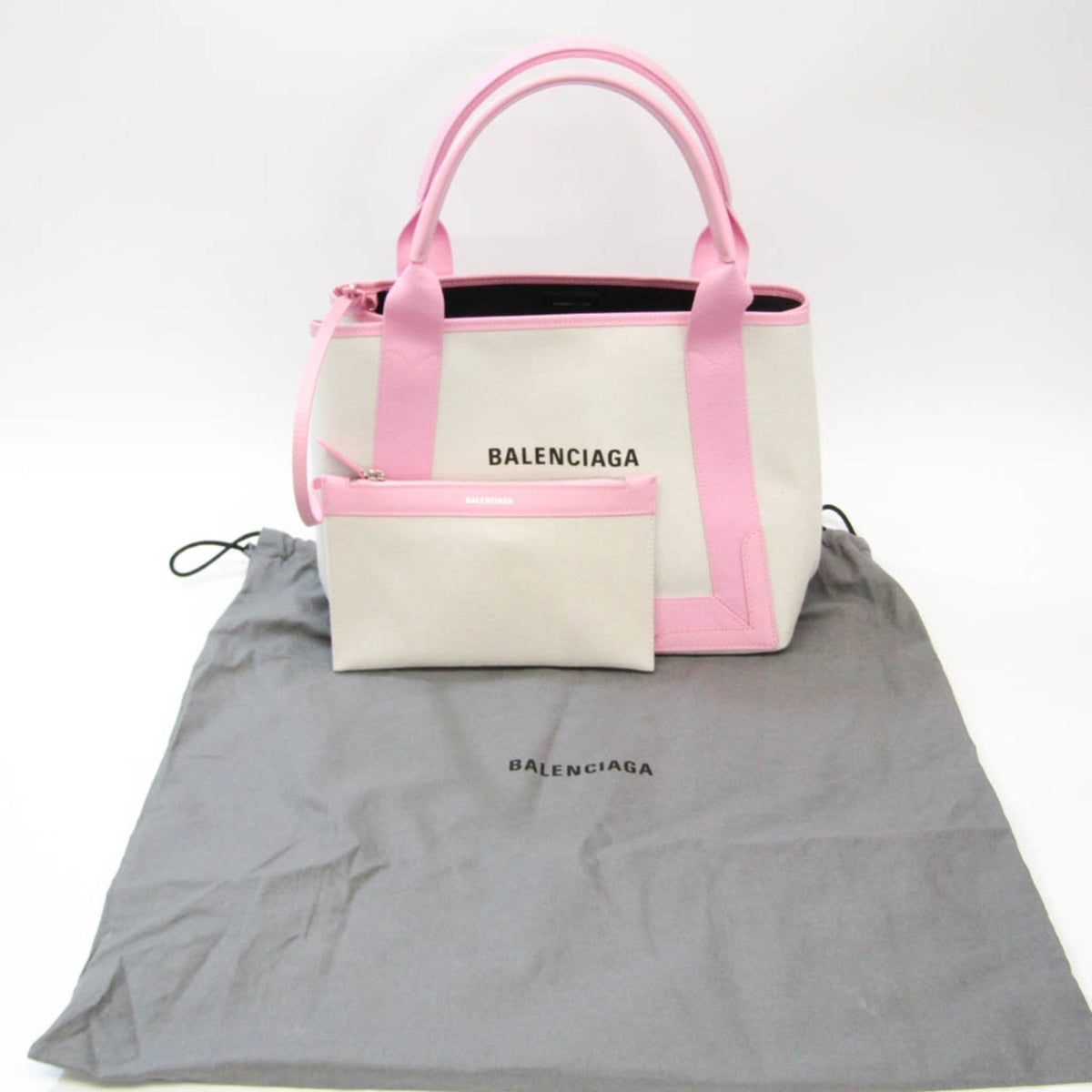 Balenciaga Navy Cabas Handbag | Luxury Canvas Tote Bag