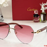 Angled view of Cartier unisex sunglasses