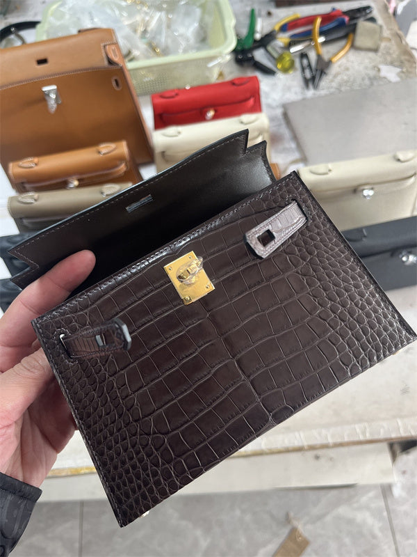 Close-up detail of polished bag design