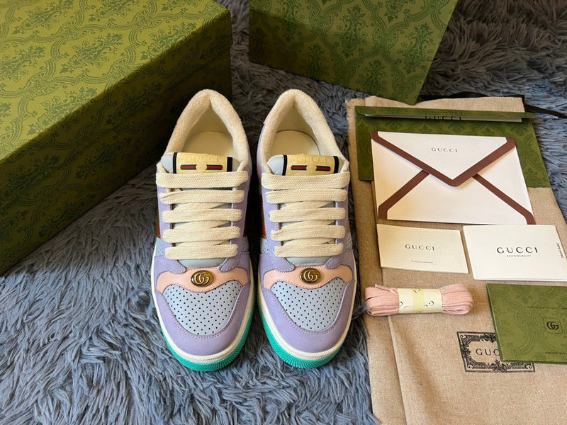 Gucci classic monochrome luxury sneakers view 9 heritage-inspired look
