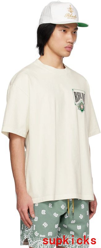 Back view of Rhude luxury clothing with relaxed-fit cut