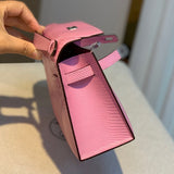 Side view of everyday-ready structured handbag
