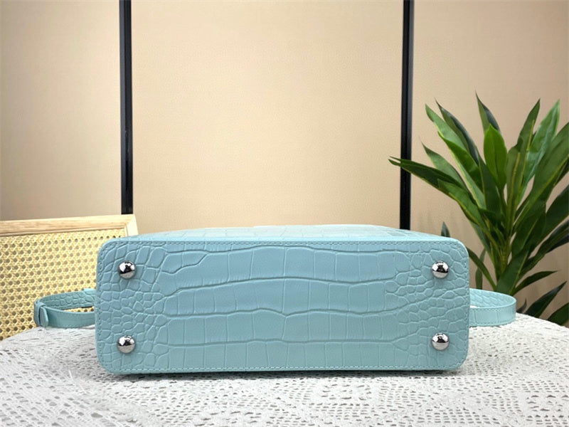  clean-lined handbag styled with outfit 36