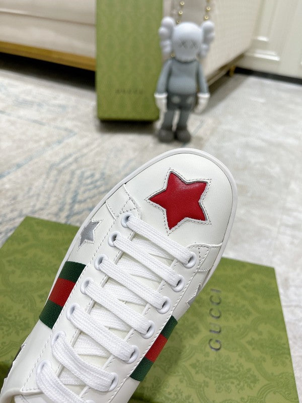Gucci sneakers detailed view showing premium designer craftsmanship