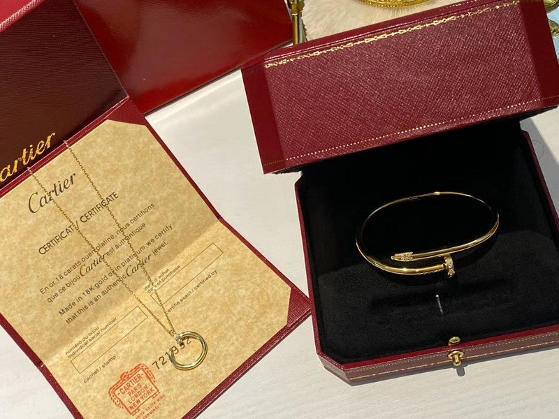 Side view of Cartier unisex jewelry piece