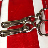 Bold Faux Leather Handbag - Polished Finish | Women's Luxury Handbag #934 - texture close-up (image 9) of designer-inspired handbag