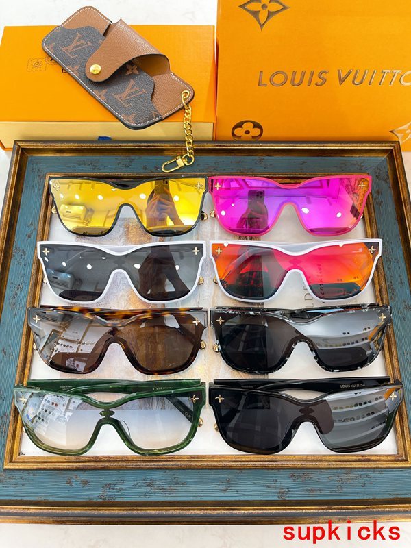 Lifestyle view of Louis Vuitton unisex sunglasses