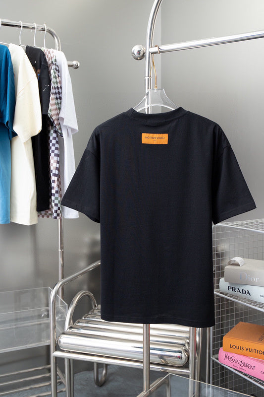 Side profile of Louis Vuitton cotton t-shirt with tailored silhouette