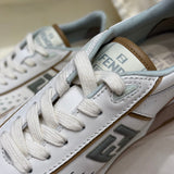 Close-up of Fendi Sneakers signature hardware and stitching detail